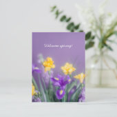 Spring Floral Greeting, pastel aesthetic Briefkaart (Staand voorkant)