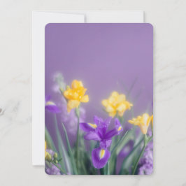 Spring Floral Greeting, pastel aesthetic Feestdagenkaart