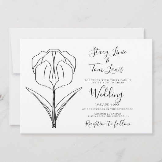 Spring Floral Hand Drawn Earthy Kaart (Voorkant)