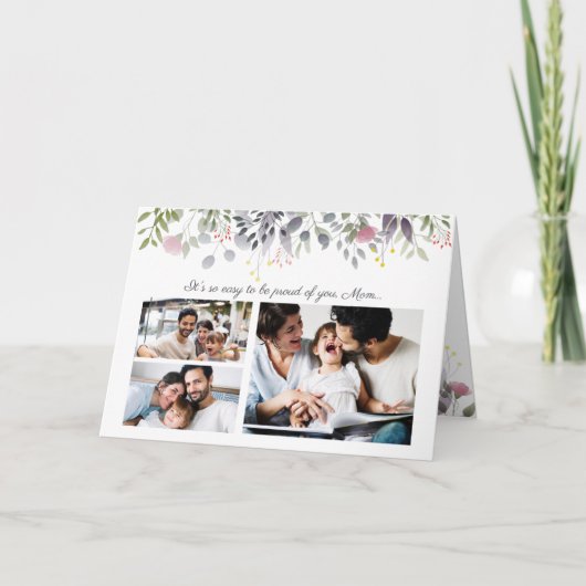 Spring Floral Happy Birthday Mam Kaart (Voorkant)