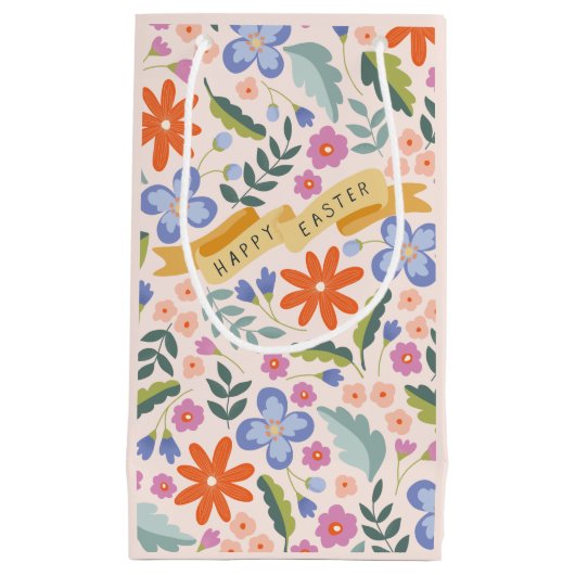 Spring Floral Happy Pasal Small Gift Bag Klein Cadeauzakje (Voorkant)