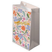 Spring Floral Happy Pasal Small Gift Bag Klein Cadeauzakje (Voorkant Gekanteld)