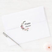 Spring Floral Happy Pasen Ronde Sticker (Envelop)