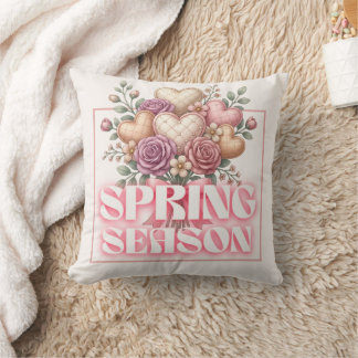 Spring Floral Hearts Decorative Pillow Kussen