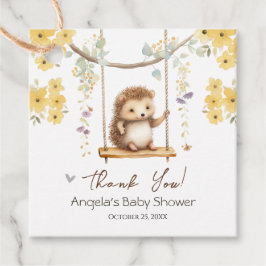 Spring Floral Hegehog Oh Baby shower Bedankjes Labels