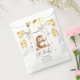 Spring Floral Hegehog Oh Baby shower Bedankzakje