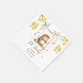 Spring Floral Hegehog Oh Baby shower Servet (Hoek)