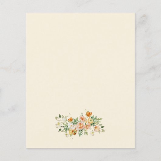 Spring Floral hoe oud ze was Baby shower game (Achterkant)