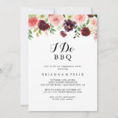 Spring Floral Ik doe BBQ Verlovingsfeest Kaart (Voorkant)