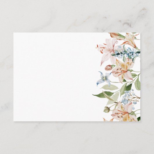 Spring Floral Informatiekaartje (Achterkant)