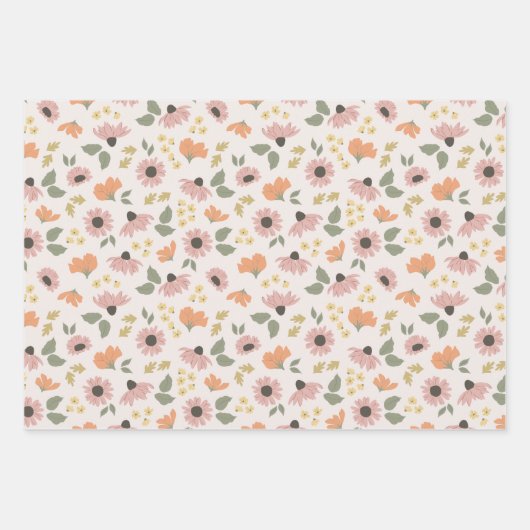 Spring Floral Inpakpapier Vel (Voorkant 3)