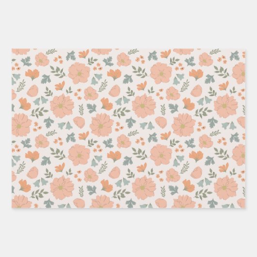 Spring Floral Inpakpapier Vel (Voorkant 2)