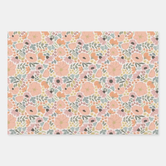 Spring Floral Inpakpapier Vel (Voorkant)