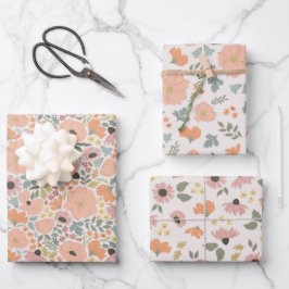 Spring Floral Inpakpapier Vel