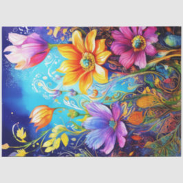 Spring Floral Kleurrijk Weefselpapier Tissuepapier