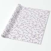 Spring Floral Lavender Paarse  fiets Cadeaupapier (Uitgerold)