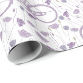 Spring Floral Lavender Paarse  fiets Cadeaupapier (Rol Hoek)