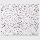 Spring Floral Lavender Paarse  fietsreep Cadeaupapier (Vlak)