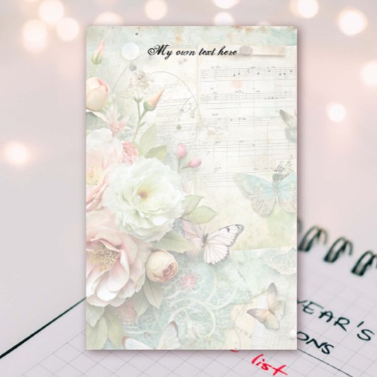 Spring Floral Letter Sheets Stationery Briefpapier