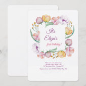 Spring Floral Lijst Invitation Kaart (Voorkant / Achterkant)