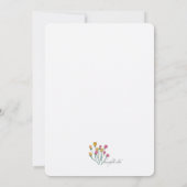 Spring Floral Lijst Invitation Kaart (Achterkant)