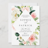 Spring Floral Lijst Wedding Shower Kaart (Voorkant)