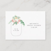 Spring Floral Mason Jar Douche Recept Aanvraag Informatiekaartje (Achterkant)