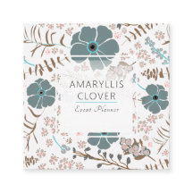 Spring Floral Mix Blauwgroen roze grijs