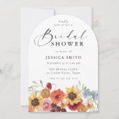 Spring Floral Modern Arch Bridal Shower  Kaart (Voorkant)