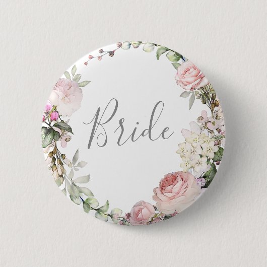 Spring Floral Moeder van de Bride Button (Voorkant)