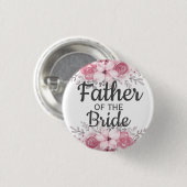 Spring Floral Moeder van de bruine Button (Voorkant /achterkant)