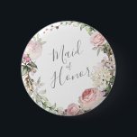 Spring Floral Moeder van de Groom Button<br><div class="desc">Aangepast</div>