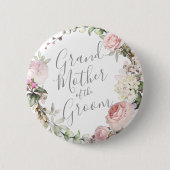 Spring Floral Moeder van de Groom Button (Voorkant)