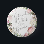 Spring Floral Moeder van de Groom Button<br><div class="desc">Aangepast</div>