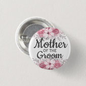 Spring Floral Moeder van de Groom Button (Voorkant /achterkant)
