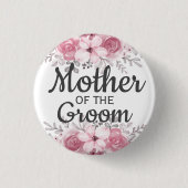 Spring Floral Moeder van de Groom Button (Voorkant)