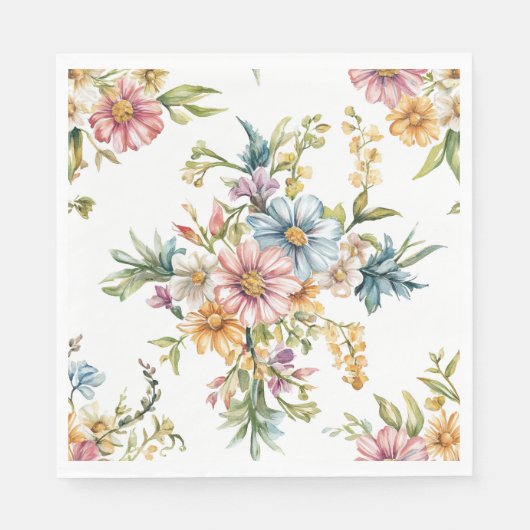 Spring Floral Moederdag Party servetten (Voorkant)