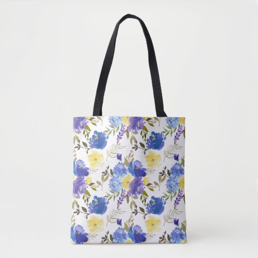  Spring Floral Monogram Baby Diaper Tote Bag (Voorkant)