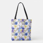 Spring Floral Monogram Baby Diaper Tote Bag (Achterkant)
