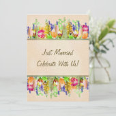 Spring Floral net gehuwde huwelijksfeestdag Kaart (Staand voorkant)