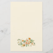 Spring Floral Nursery Rhymes Quiz Baby shower Game (Achterkant)