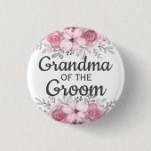 Spring Floral oma van de groom Button (Voorkant)