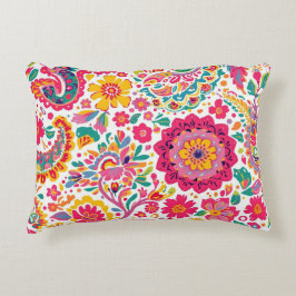 Spring Floral Paisley Accent Kussen