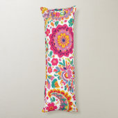 Spring Floral Paisley Pattern Lichaamskussen (Achterkant (Verticaal))