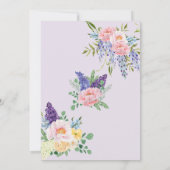 Spring Floral Pastel Bridal Shower Kaart (Achterkant)