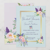 Spring Floral Pastel Bridal Shower Kaart (Voorkant / Achterkant)