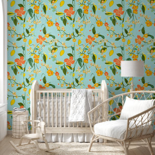 Spring Floral Pattern Behang