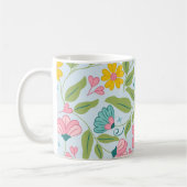 Spring Floral Pattern op lichtblauw Koffiemok (Links)