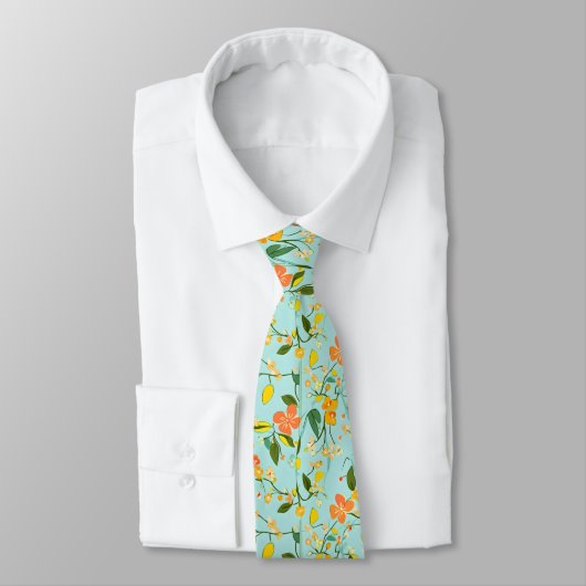 Spring Floral Pattern Stropdas (Gebonden)