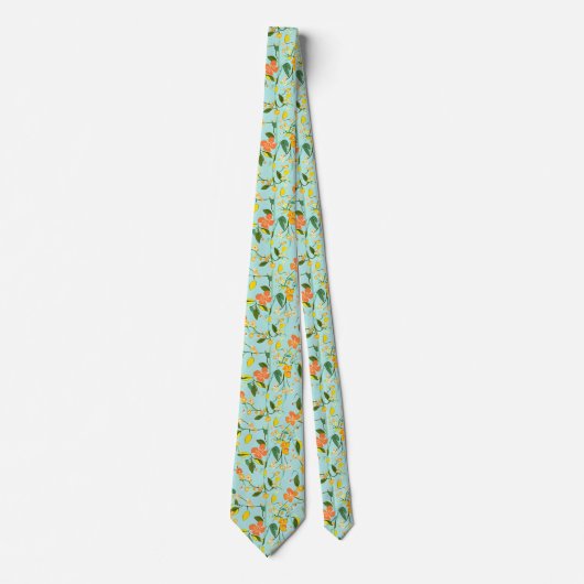Spring Floral Pattern Stropdas (Voorkant)